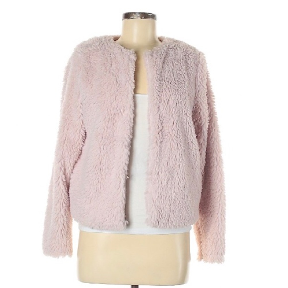 H&M Pink Faux Fur Jacket